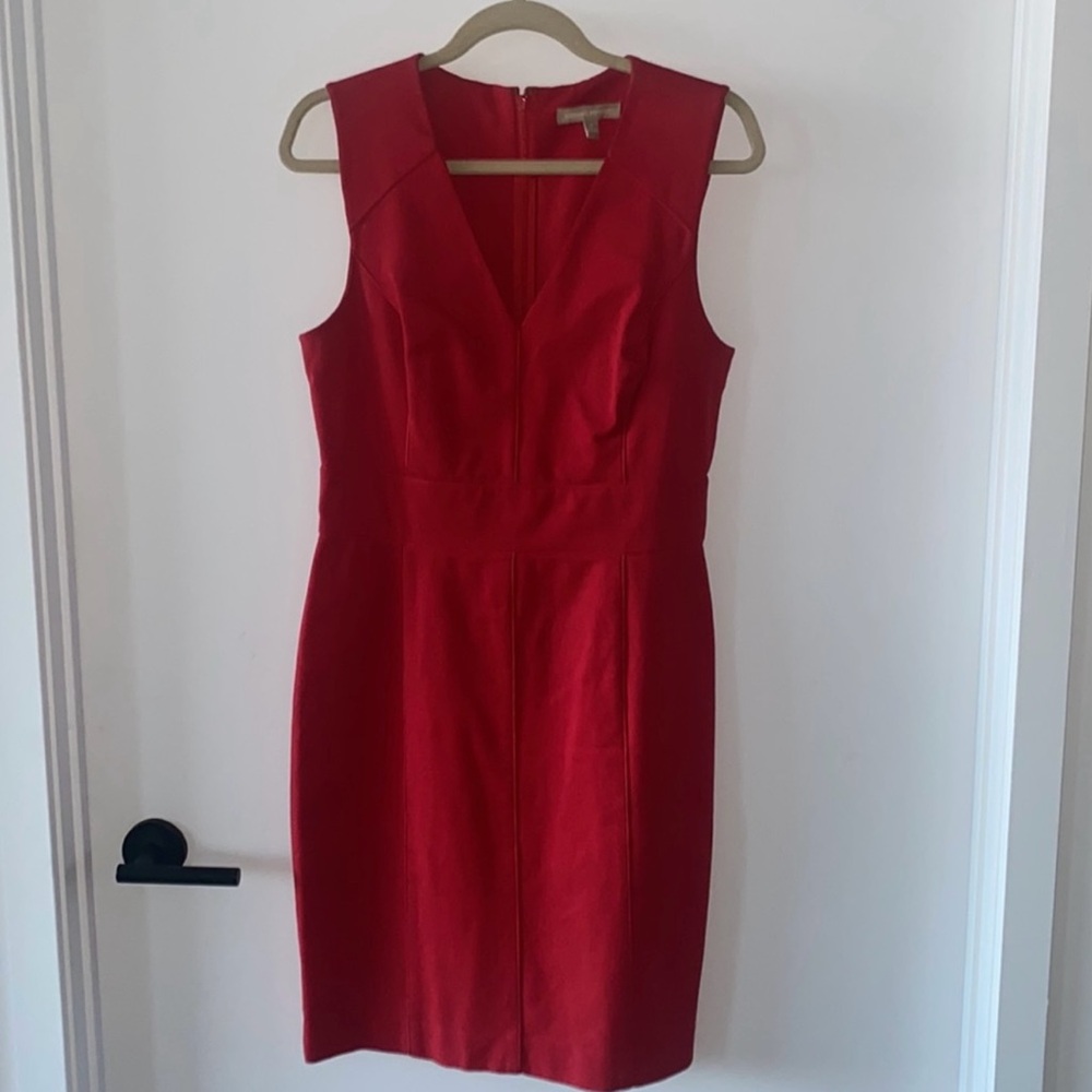 Banana Republic Vibrant Red Midi Dress